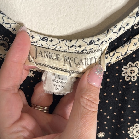 Vintage Janice McCarty Sleeveless Maxi Dress Size Large - Picture 2 of 6